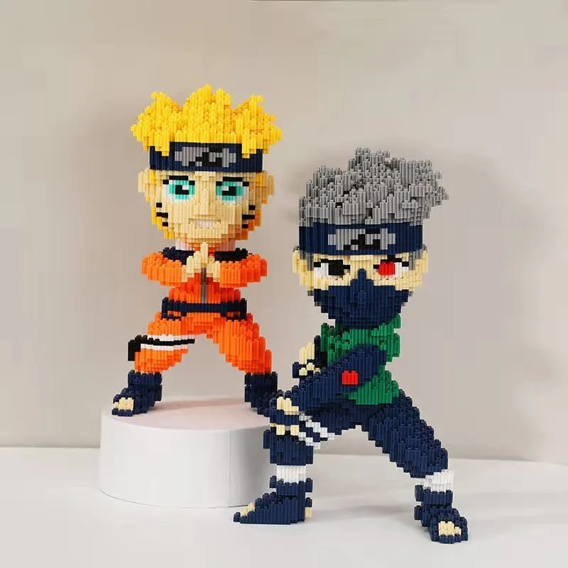 

New Small Particle Assembled Building Blocks Adult High Difficulty Puzzle Card Hokage Kakashi Naruto Toy Puzzle Children's Gift