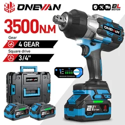 ONEVAN 3500N.M Brushless Electric Impact Wrench 3/4 inch Cordless High Torque Wrench Power Tool For Makita 18V Battery Pin