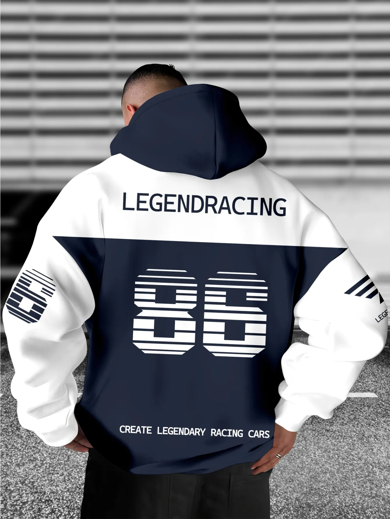 New model: men’s hooded long-sleeve loose-fitting casual printed basic sweatshirt. Perfect for young people in spring, summer, a