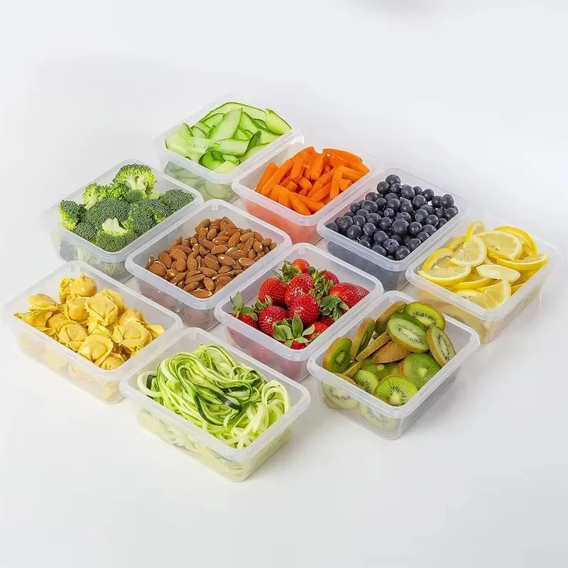 Set of 10 BPA-Free Kitchen Storage Containers, 840ML Each, Microwave & Dishwasher Safe, Includes Label Stickers and Marker