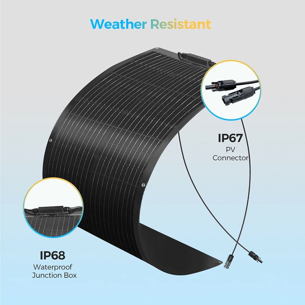 Гибкая солнечная панель, зарядное устройство, размер 105 см x 40 см, Solar Panel Solar power1 шт. - 10 шт., 80 Вт, 160 Вт, 240 Вт, 360 Вт, 400 Вт - 800 Вт, модуль различных комбинаций