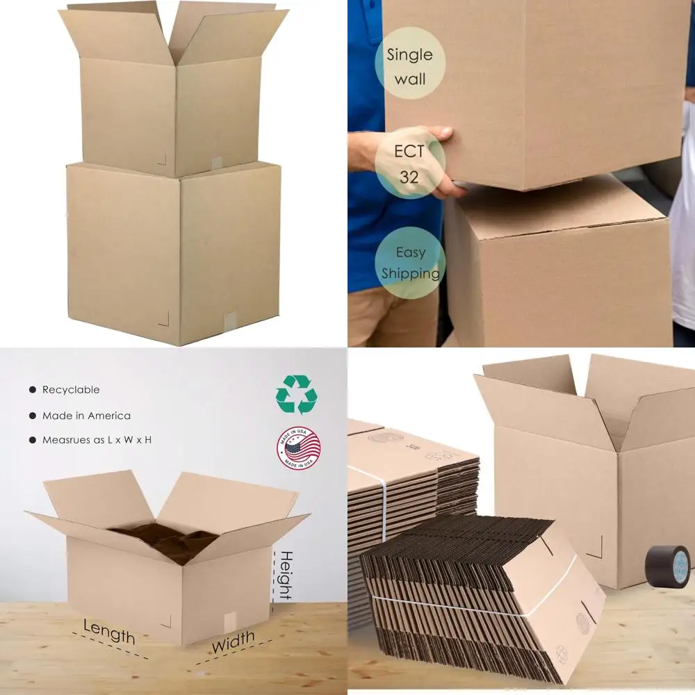 

Brown Corrugated Cardboard Shipping Boxes 26x20x4 Inches, 25-Pack for Mailing, Packing, Moving, Storage - Ideal for Business and