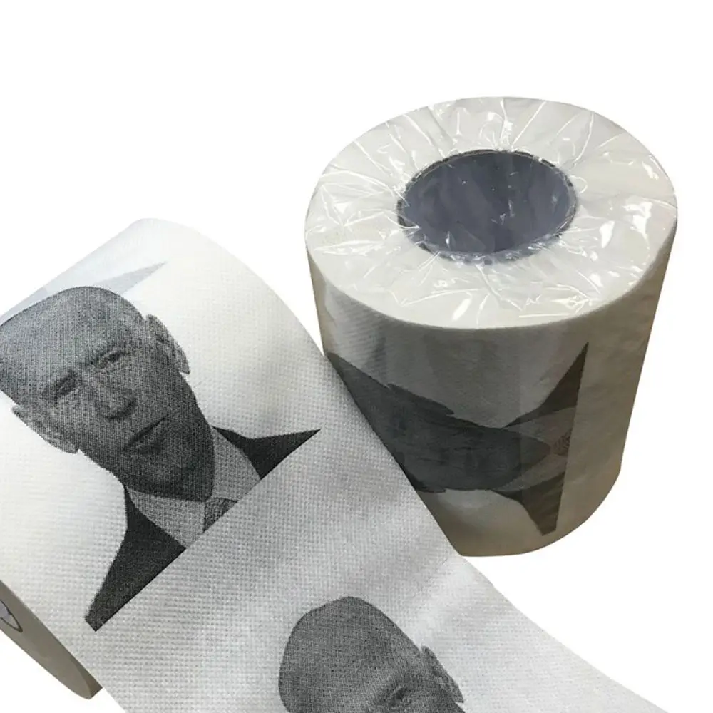 1Rol Joe Biden Patroon Wc-Papierrol Nieuwigheid Geschenk Badkamer Papieren Handdoek Funnyhome Papier 150 Vellen