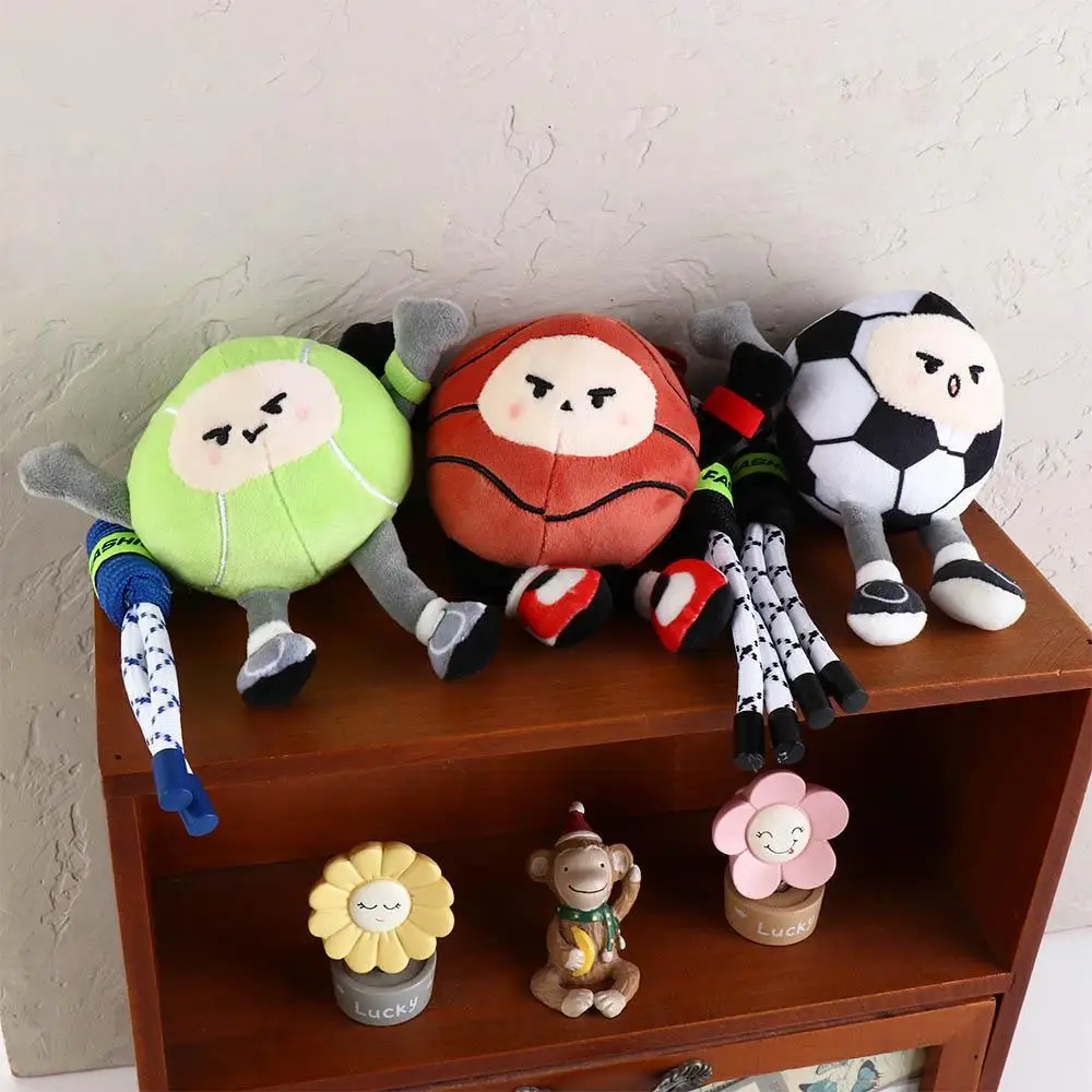 Plush Basketball Plush Toy Keychain Football Volleyball Stuffed Volleyball Plush Pendant Basketball Baseball Ins