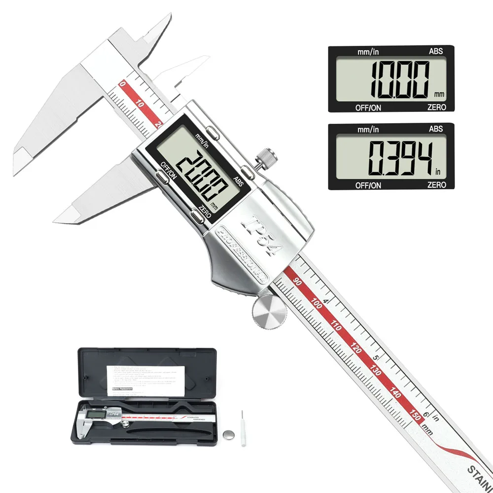 Digital Caliper Vernier and Vernier 200mm Waterproof and LED Screen Vernier Caliper