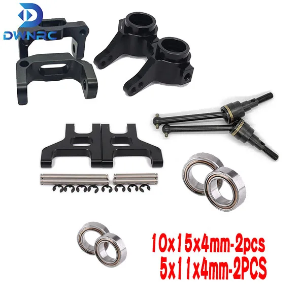 

DWNRC for TAMIYA CC01 4WD Black Silver Front Steering Upgrade Kit Aluminium Parts Upgrade