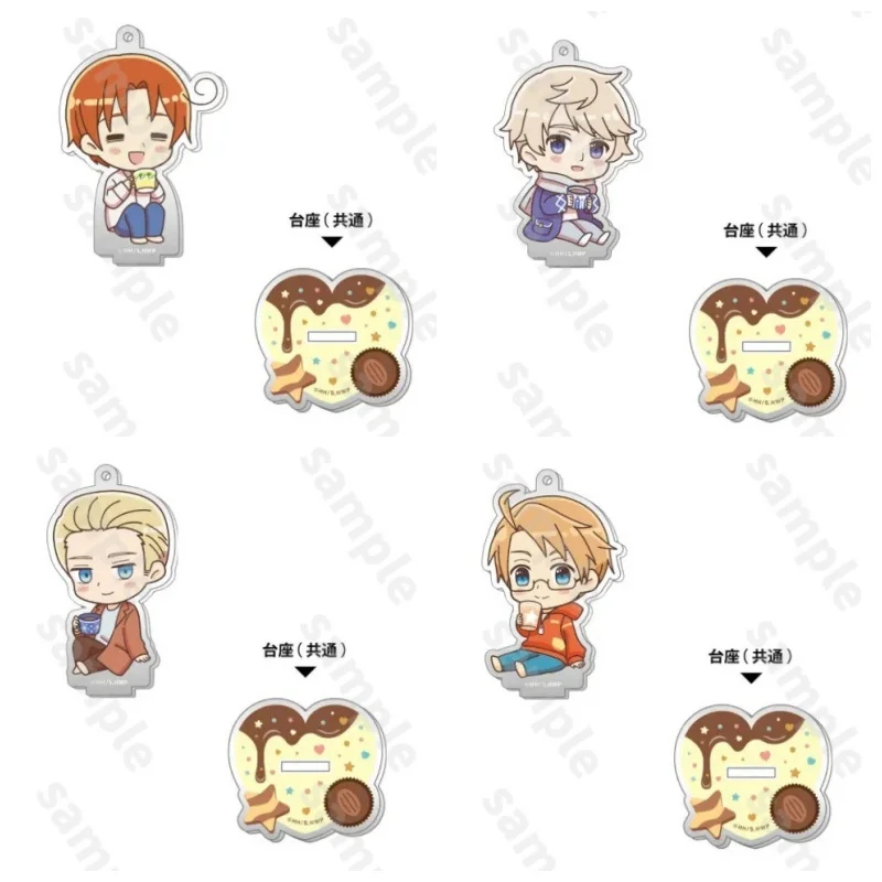 Cartoon Hetalia: Axis Powers Anime Figures Feliciano Vargas Ludwig Ivan Braginsky Cosplay Q Version Acrylic Stands Model Decor