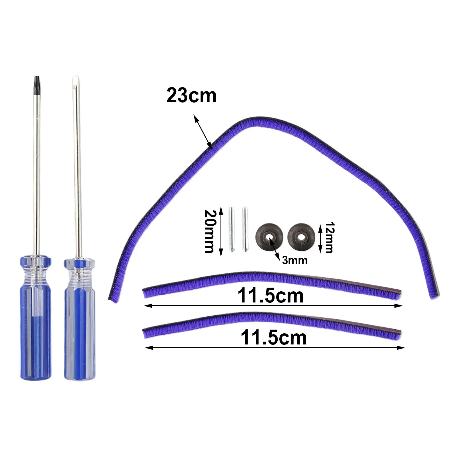 Home Accessories Vacuum Parts 2pcs Axles 2pcs Rollers 2pcs Screwdriver 3pcs Soft Plush Strips For Dyson V6 V11 V7