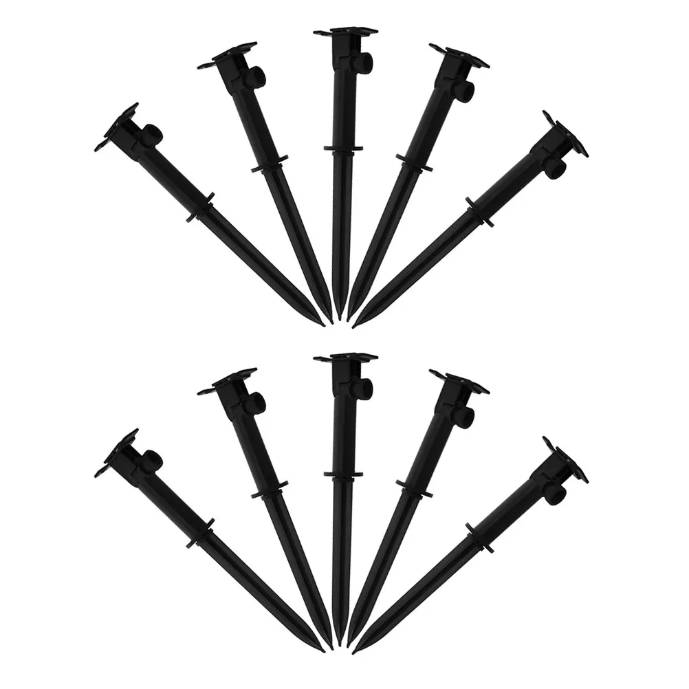 10Pcs Solar Light Stake Plastic Ground Spikes Replacement Garden Torch Nails Yard Lamps Holder Rack for Outdoor Pathway Marker