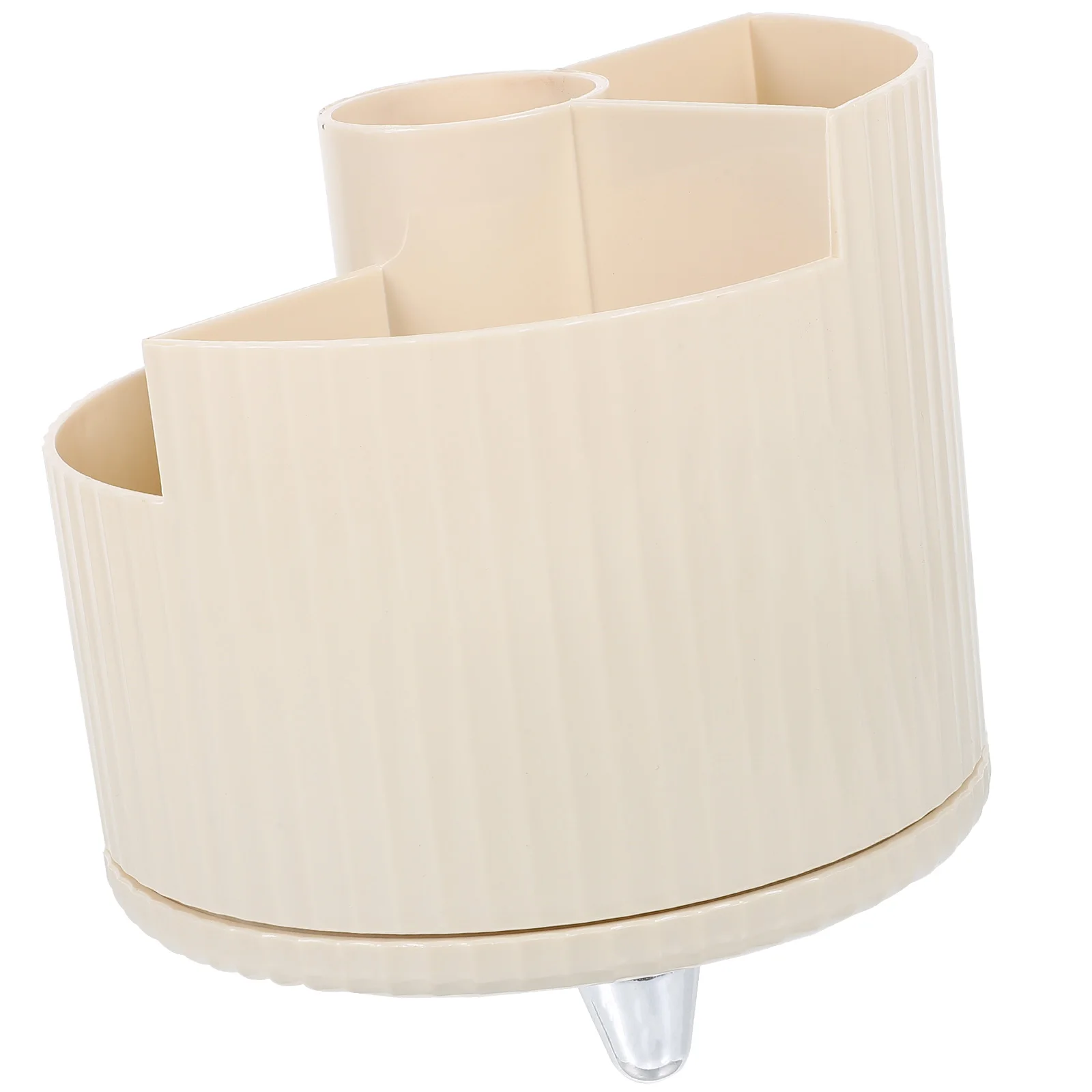 

360 Degree Rotating Pen Holder Cream White Makeup Brush ganizer Stationery Rack Desktop Classification Box Easy Access