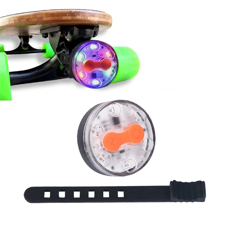 LED Skateboard Light Longboard Warning Lights,Waterproof Skateboard Tail Lights For Night Riding Skateboard Accessory