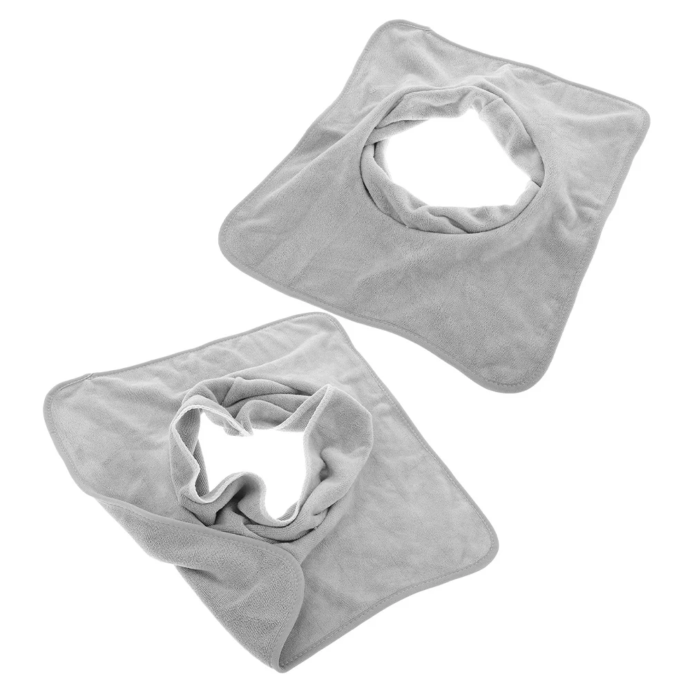 

2Pcs Salon Massage Bed Covers Light Gray Soft Comfortable Face Towels Reusable for Facial Spa Massage Therapy Home