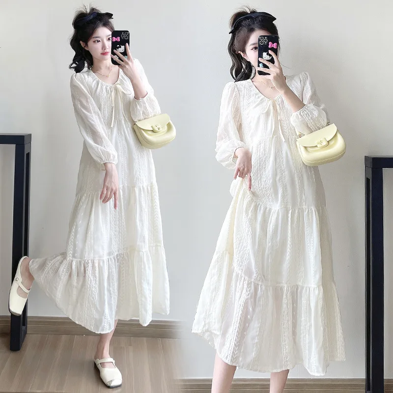 Spring 2026 Korean Style plus Size Dress Simple Fashion Loose Fit Artistic New Release for Women