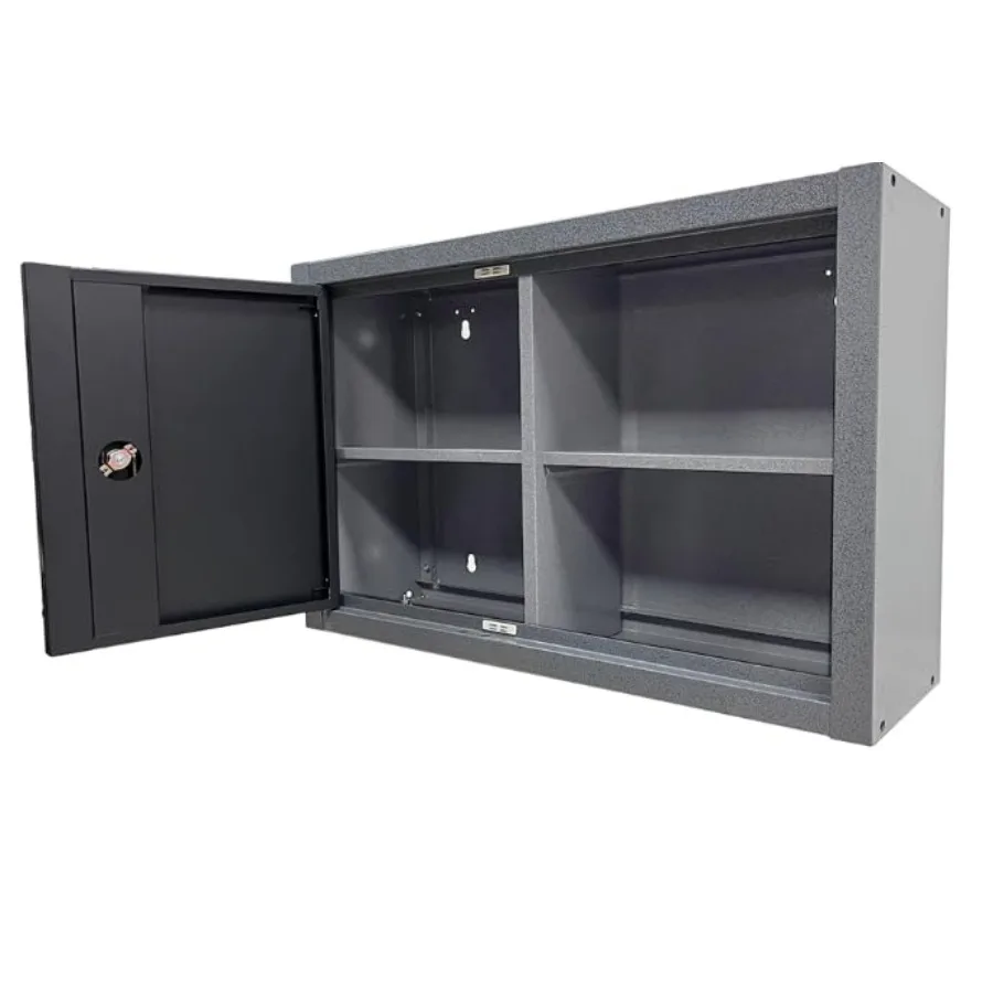 

Металлический настенный шкаф для организации инструментов с двумя съемными полками, промышленная прочность для гаражной мастерской, подвала, DIY Enth