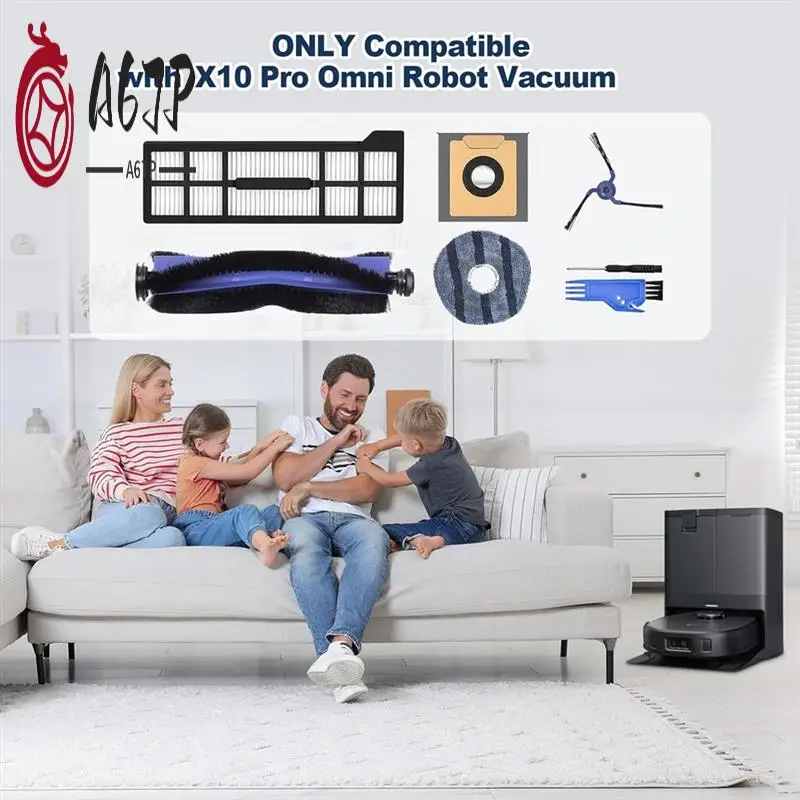

A67P-23 шт. сменные аксессуары для Eufy X10 Pro Omni, детали пылесоса, основная щетка, тканевая швабра, боковые щетки, HEPA-фильтр, мешки для пыли