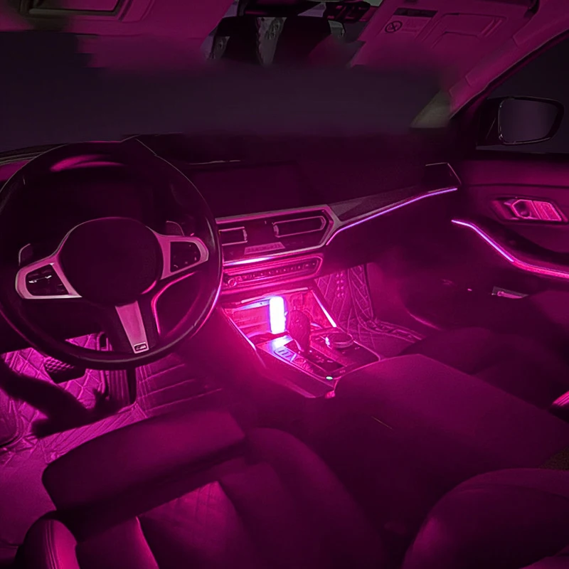 Mini Touching LED Atmosphere Light RGB Universal Car Interior Touch Control Lamp For Truck Vehicles USB Power Supply