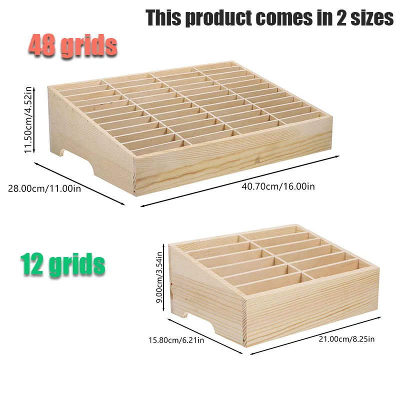 Imagem -03 - Escritório Caixa de Organização do Telefone Móvel Temporária de Madeira Multi-grade Telefones Celulares Caixa de Armazenamento Desktop Suporte do Telefone Móvel Organizador Novo