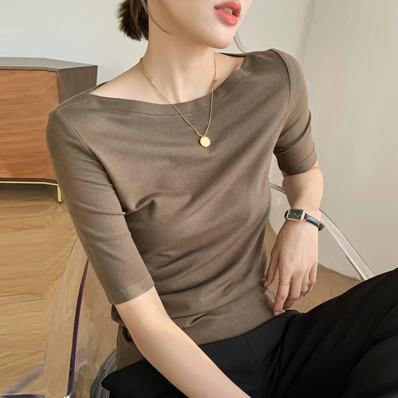 

Трикотажная футболка Slim Fit Color на одно плечо ort Sve Tailend Sto European Sle Pure Color Трикотажный топ