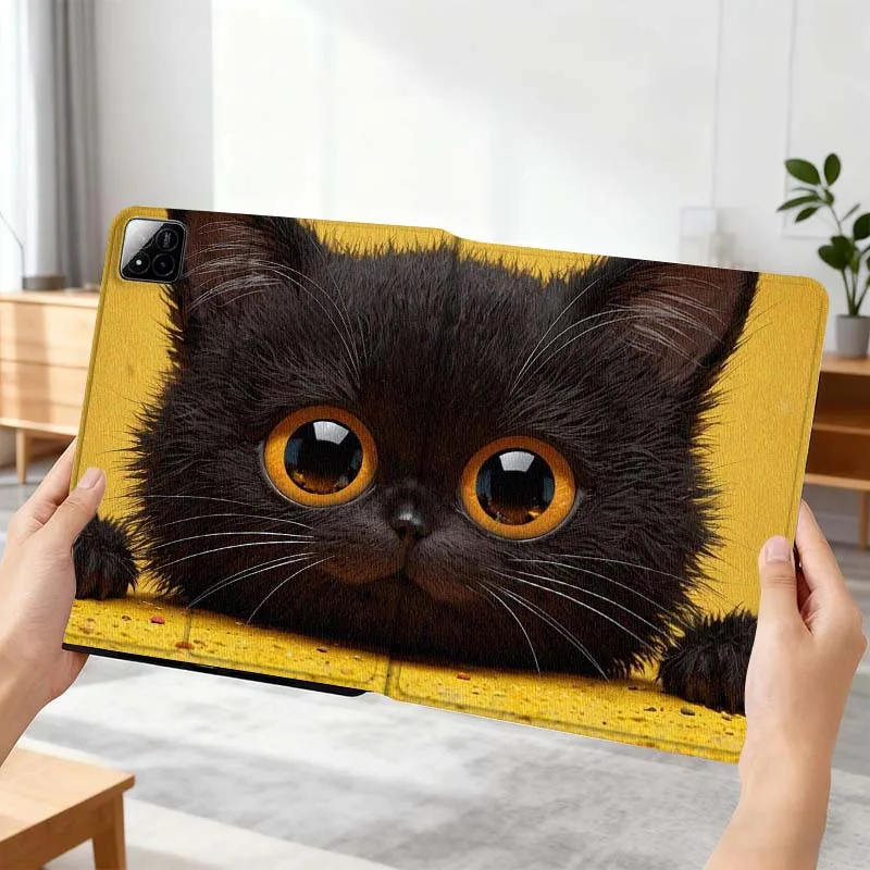 

Cat Popular Cartoon Art Gift For Xiaomi Mi Pad Mini 4 5 6 7 SE Pro Plus Redmi Pad 2 SE 2025 8.8 11 Foldable Tablet Case