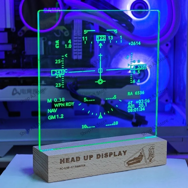 Fighter HUD diffraction level display style table light, ambient light, night light, J-10/JF-17 fighter