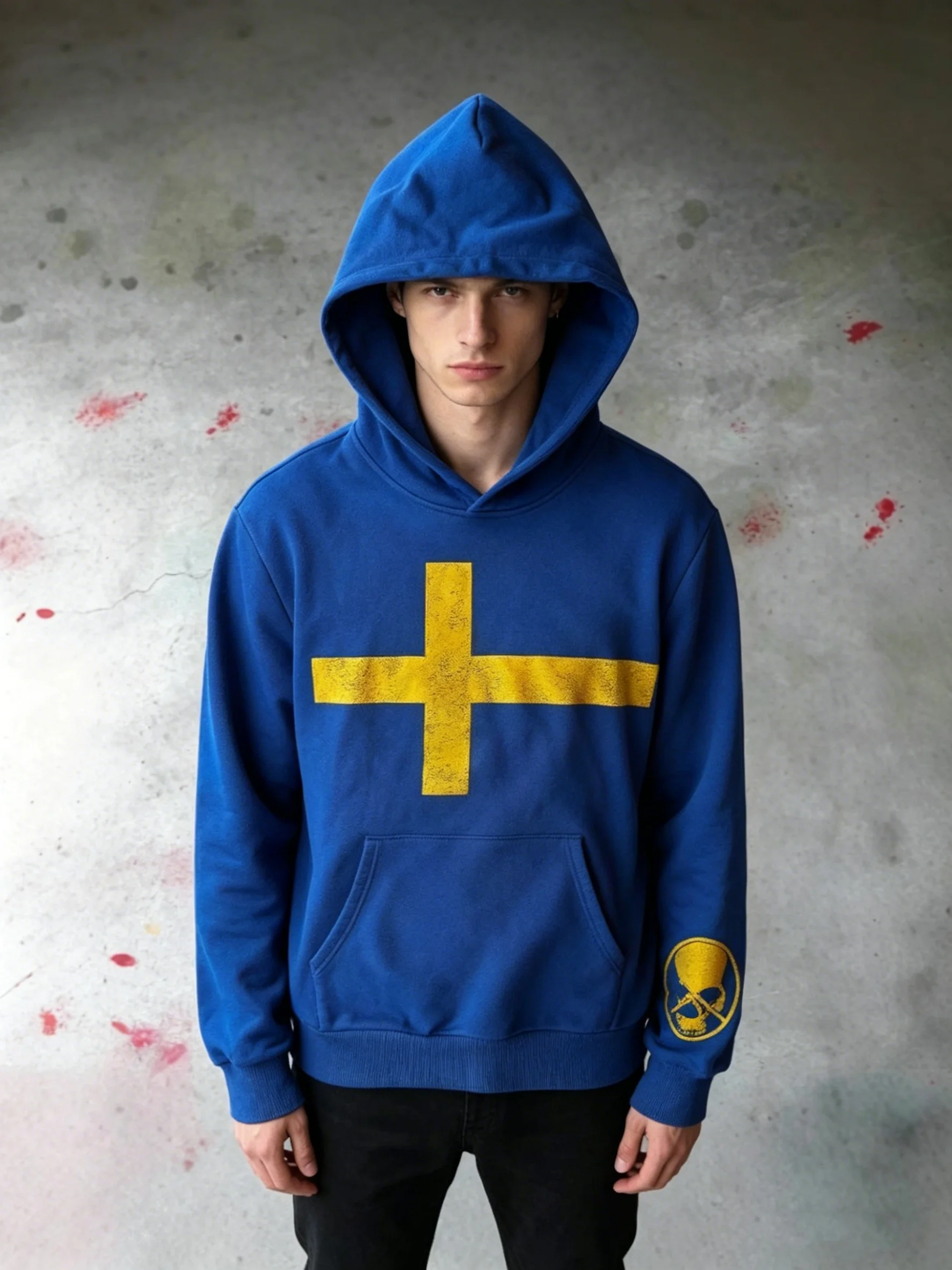 

Spring and Autumn American Personalized High Street Trendy Printed Unisex Retro Loose Versatile Hoodie
