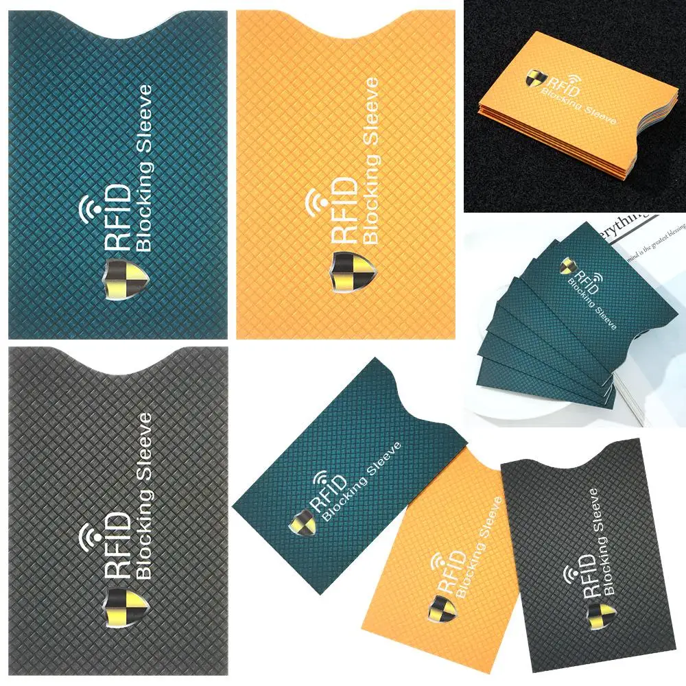 ซองใส่บัตรเครดิตอลูมิเนียมป้องกันการโจรกรรมข้อมูล RFID จำนวน 5 ชิ้น