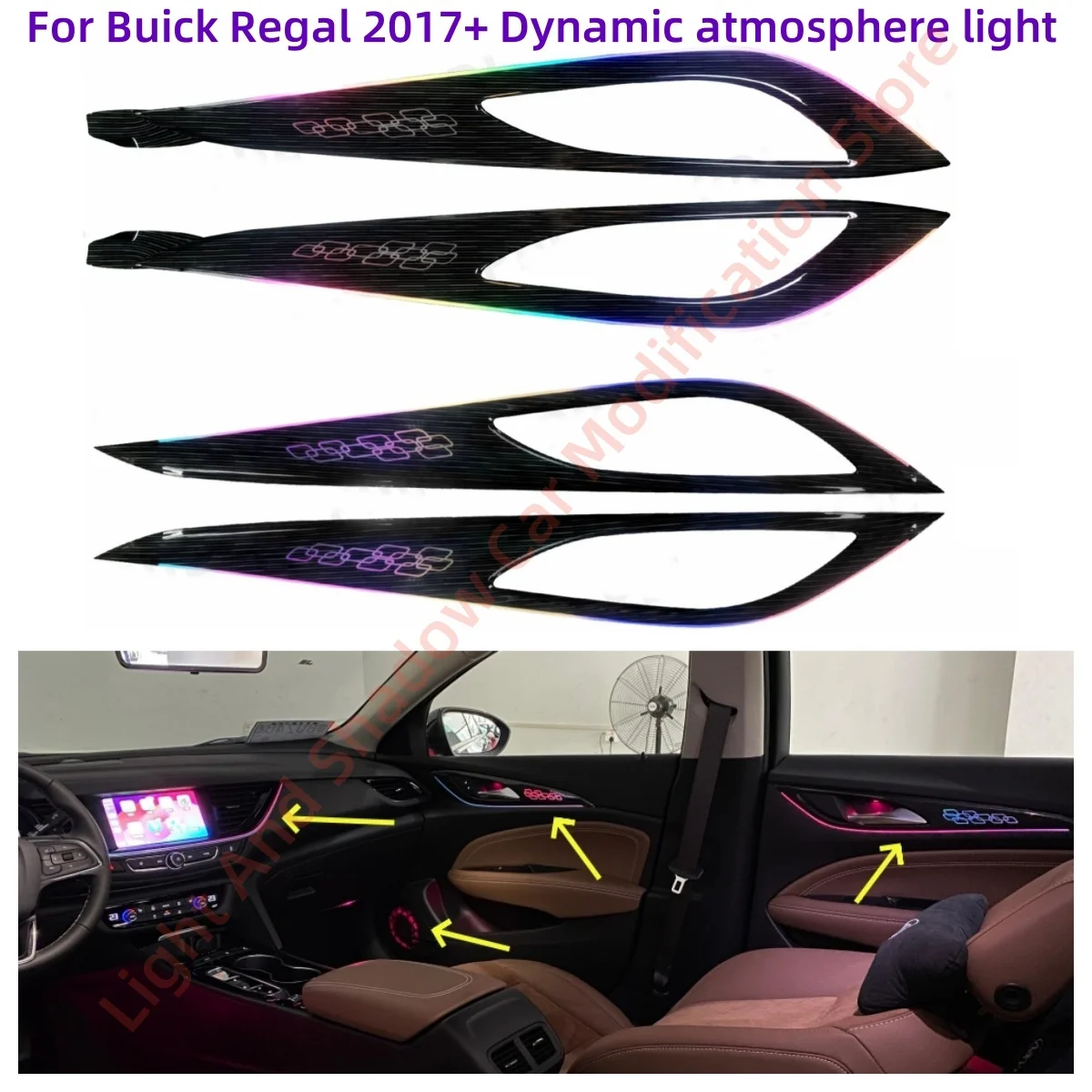 

LED Ambient Light For Buick Regal 2017+ Dynamic Atmosphere Light Automotive Interior lighting upgrade Automotive modification