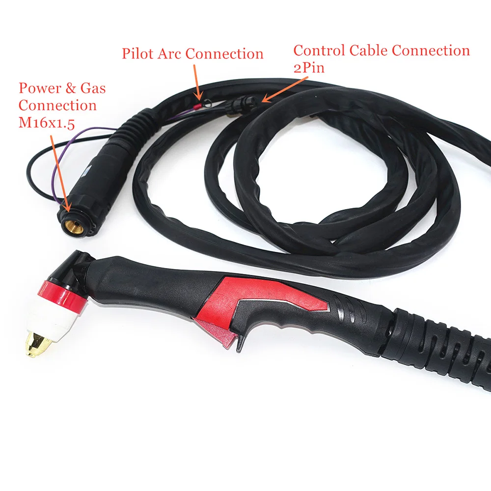 Professional 80A P80 Plasma Cutting Torch HF Pilot Arc 4m 13ft for 40-100A Metal Cutter Machine