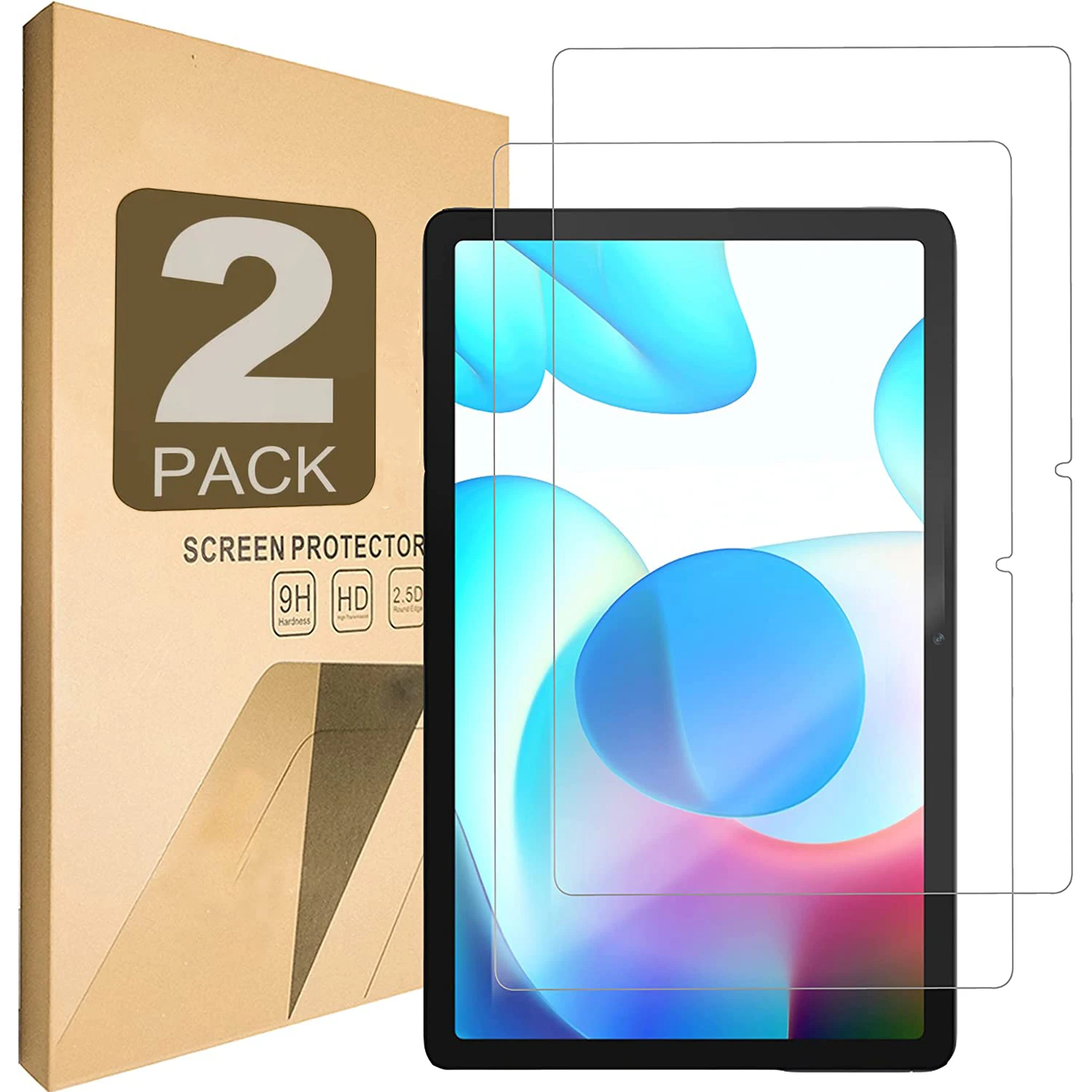 2pcs Screen Protector Tempered Glass For OPPO Realme Pad 10.4 inch 2021 HD Clear Anti Fingerprint Anti Scratch Tablet Film