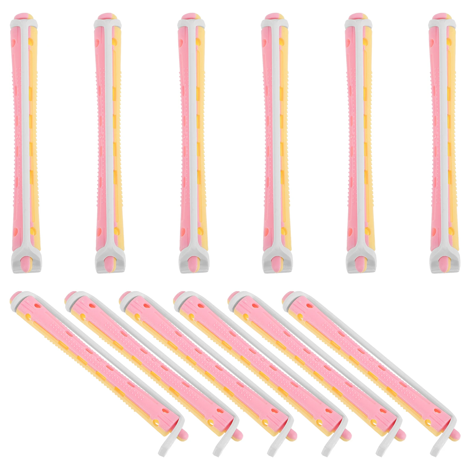 

12pcs Curly Hair Rollers for Women Perm Rods Flexible Curling Tools Short Hairrollers Lightweight Portable Travel Use