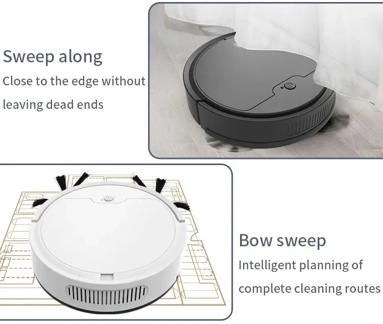 Intelligent Navigation Robotic Vacuum Cleaner Wet Dry Functions Household Hotel Use Electric Battery USB Available EU/US