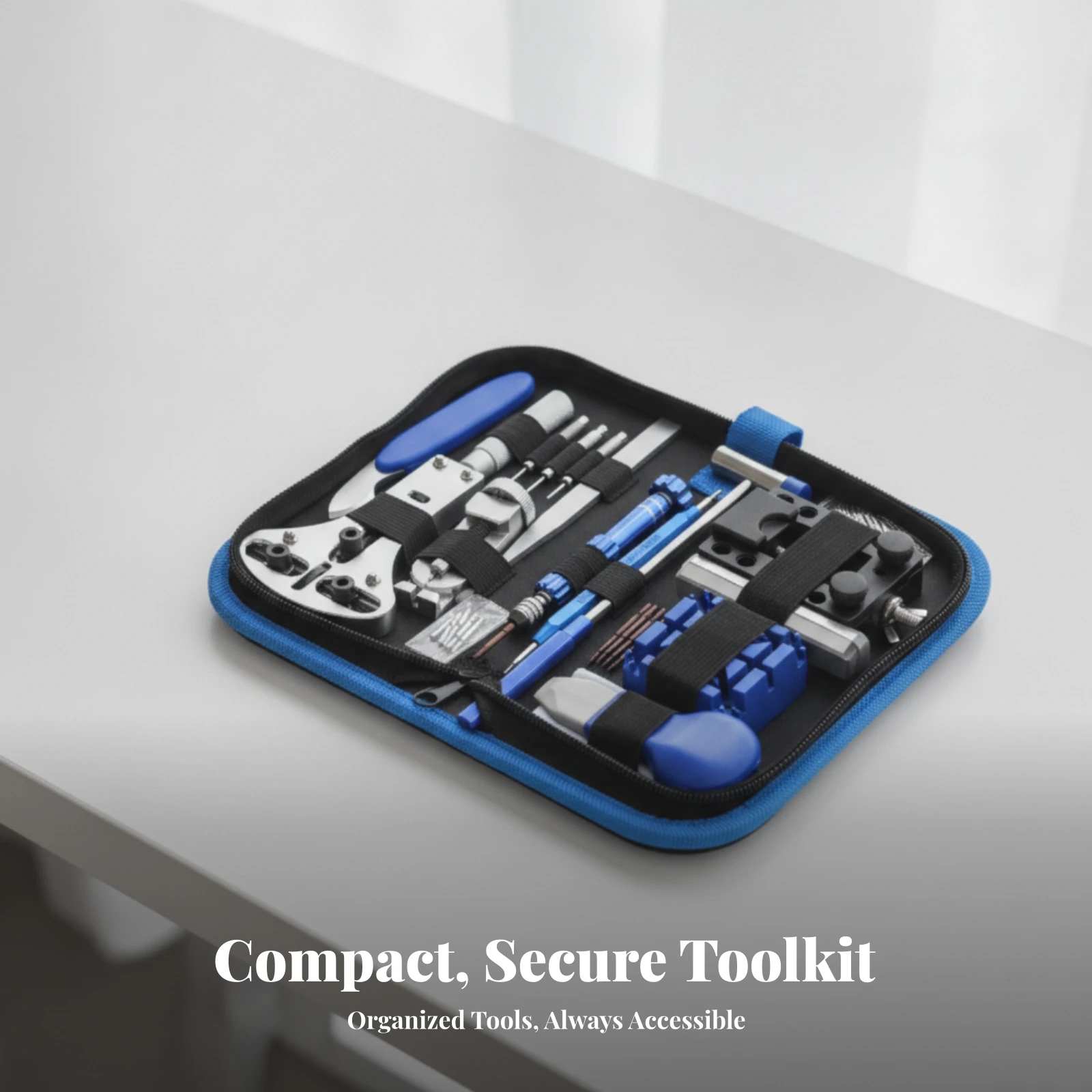 Watch Repair Tool Kit Comprehensive Watch Repair Kit with Carrying Case Tools Organized Portable for Hobbyists, Home, Workbench