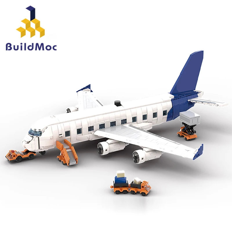 

A380 Airplane Building Blocks City Cargo Aircraft Plane Storage Airport Airbus Brick Model Creative Building Birthday Gifts