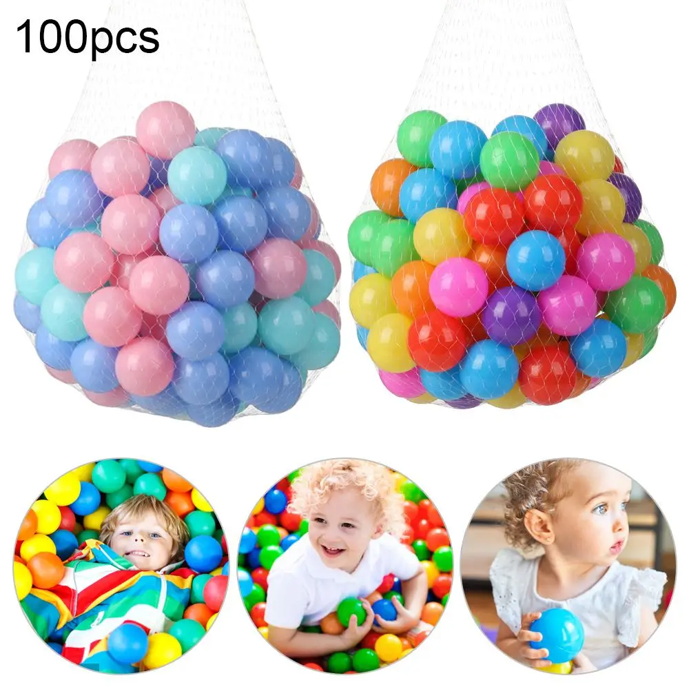 100Pcs Outdoor Sport Ball Colorful Soft Water Pool Ocean Wave Ball Eco-Friendly Plastic Baby Children Toys Air Balloons Ball