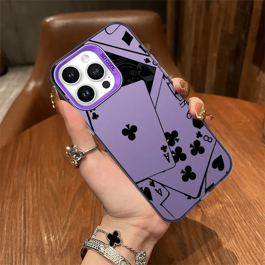 Telefono Black Line Poker per iPhone da 17 a 11 Pro Max Plus