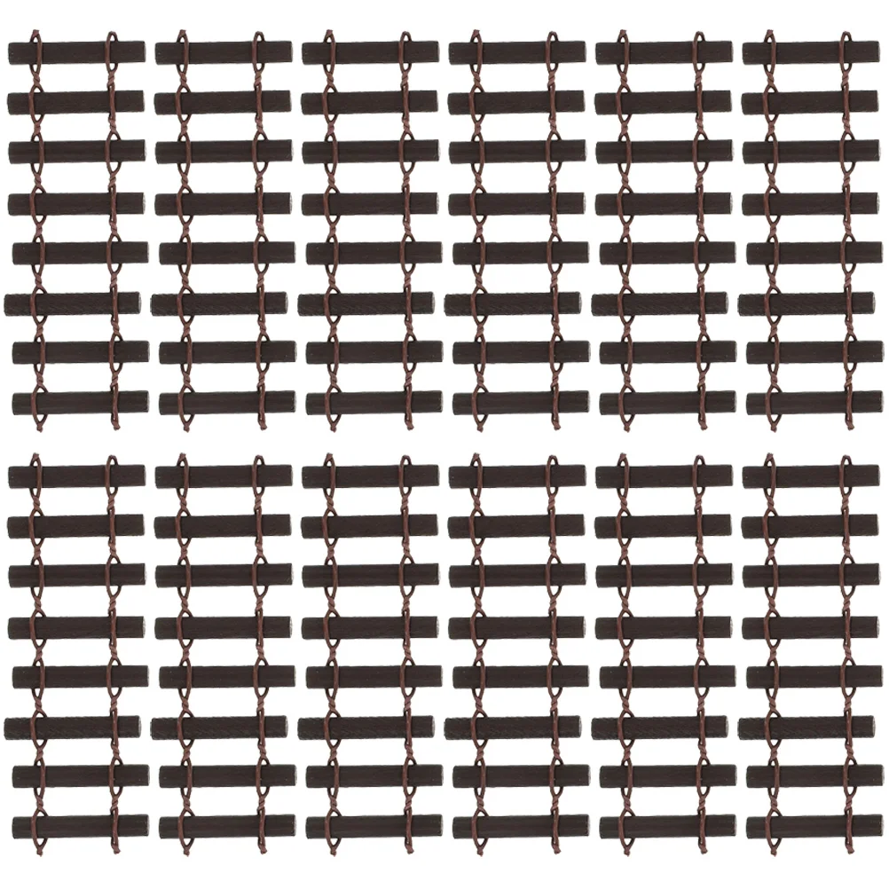 

12 Pcs Fence Props for Mini House Decor Small Mini Fence Garden Farm Scene Wooden Fences Handmade Accessories