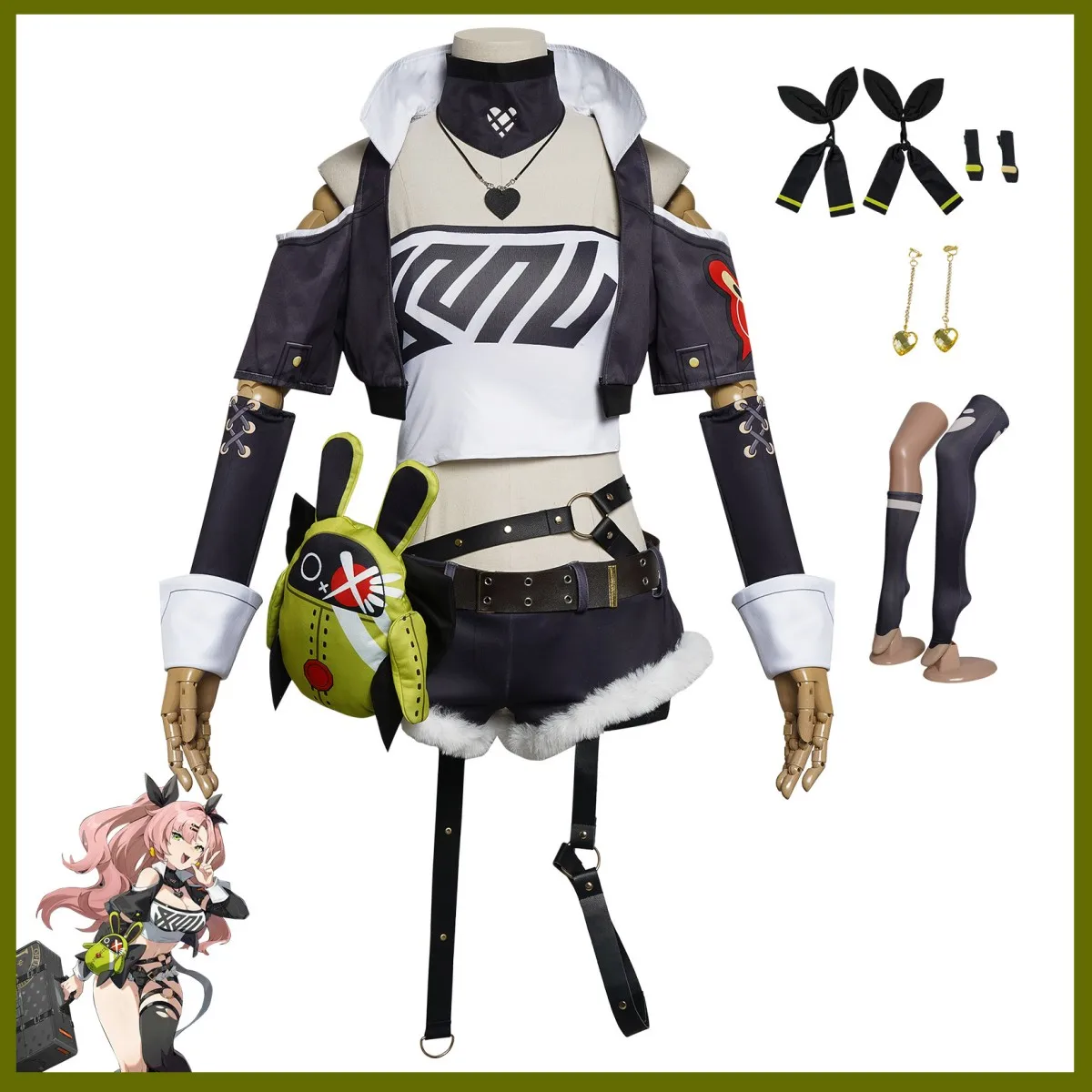 لعبة Zenless منطقة صفر نيكول ديمارا تأثيري حلي Cunning Hares حفلة تنكرية معطف السراويل أنبوب القمم امرأة مثير كرنفال البدلة