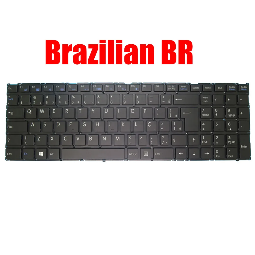 

Laptop Keyboard CVM15F28PAJ430001 6-80-N50V0-33C-1 Brazilian BR Black With Backlit