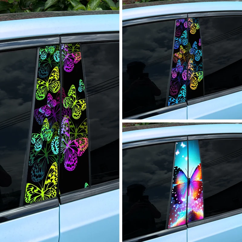 

1pc/2pcs Butterfly Car Sticker Auto Door Pillar Waterproof for Audi BMW Mercedes Ford VW Toyota Nissan Kia Renault Hyundai Skoda