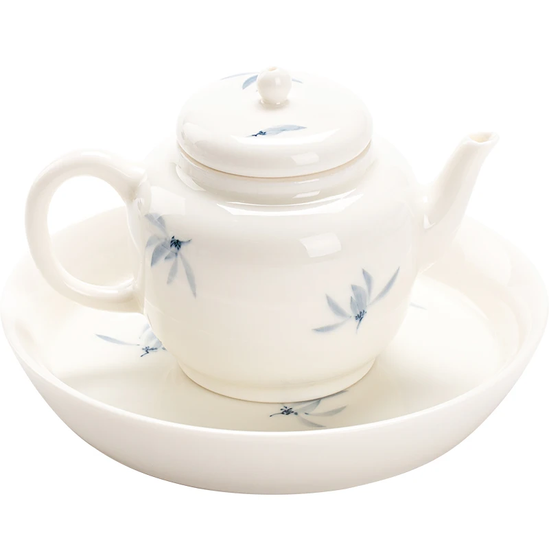 Pure Hand Drawing Phalaenopsis Scented Teapot Ceramic Single Chinese Set Household Small Porcelain Pot