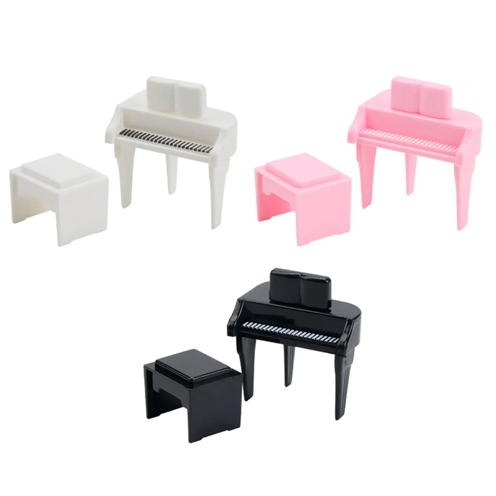 ドールハウスピアノ ドールハウス家具装飾品 ホームデコレーション 風景用品 キーボードおもちゃ ミニアップライトピアノ 楽器