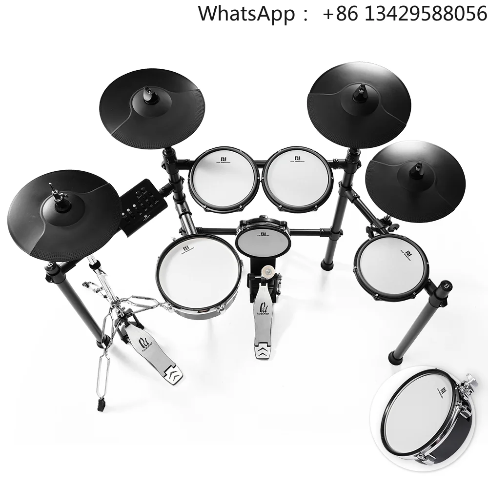 PD Electric Drum Set Digital Percussion Kit Professional Electronic Drums for Stage Performance Home Practice and Training