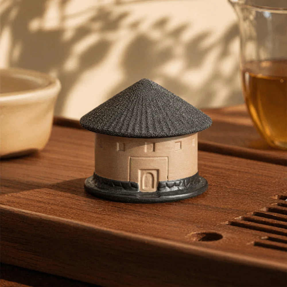 Teas Ceremony Hakka Tulou Tea Strainer Reusable Portable Microporous Ceramic Coffee Filter Non-Porous