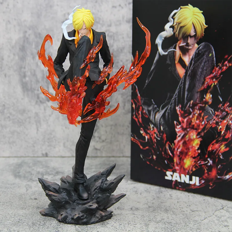 

24cm Bandai Sanji Figures Manga One Piece Anime Figure Pop Sanji Figurine Pvc GK Statue Model Collection Room Ornament Kids Toys