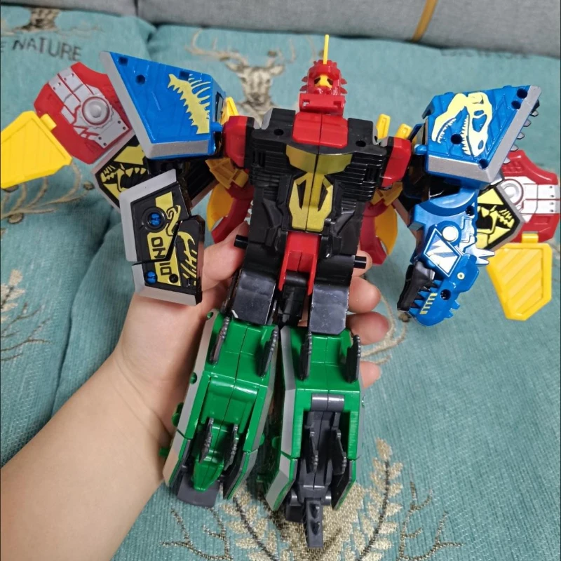 2025 جديد 5 في 1 مزيج تحويل روبوت ديناصور بطاقة لعبة عمل الشكل التحول نموذج ألعاب أطفال هدية الطفل