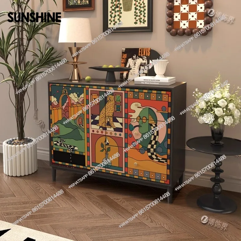 Librero Display Living Room Cabinets Nordic Console Luxury Wood Accent Cabinets Organizer Storage Craft Cajonera Home Furniture - Image 2