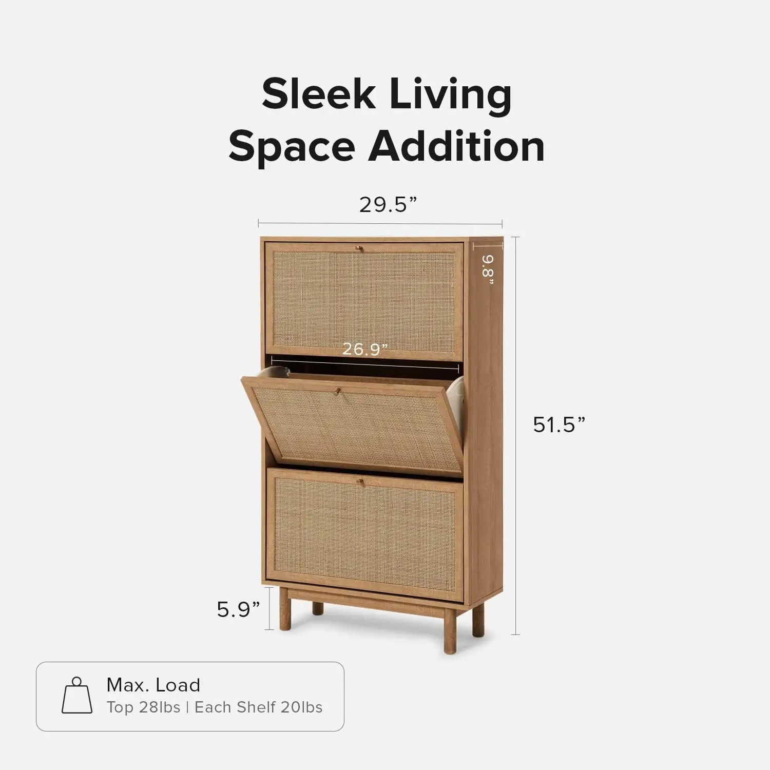 Shoe Cabinet Rattan Storage Rack Locker Entrance Cabinet Dust-proof Shoe Cabinet