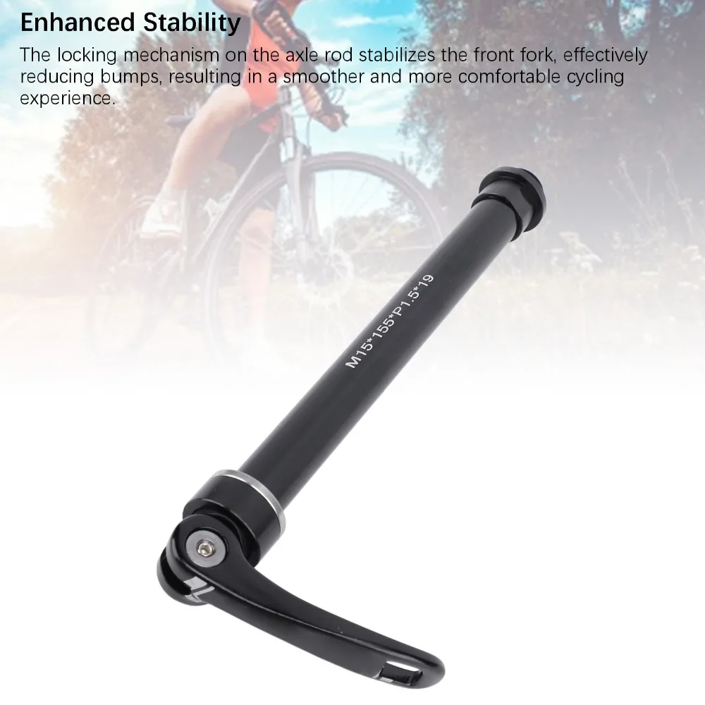 Aluminum Alloy Thru Axle 145mm Length Lightweight Design Front Fork Axle 5.71in Length Vibration Reduction Aluminum Axle