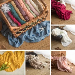 Newborn Props Photography Rug 180*80cm Cotton Linen Ball Blanket Flokati Boy Girl Studio Baby Photo Shoot Accessories Background