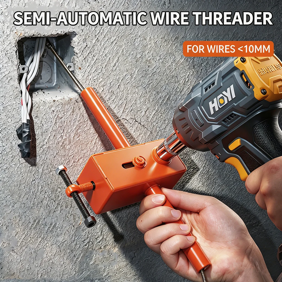 半自動壁配線機 コンパクトポータブルケーブルプーラー 電動ド - Pipe Threading Machine のレビューと価格